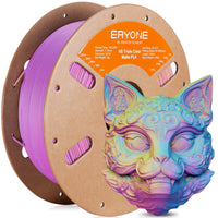 PLA Matte High-Speed Triple-Color Filament - 1.75mm±0.03mm (1kg) - Purple & yellow & blue