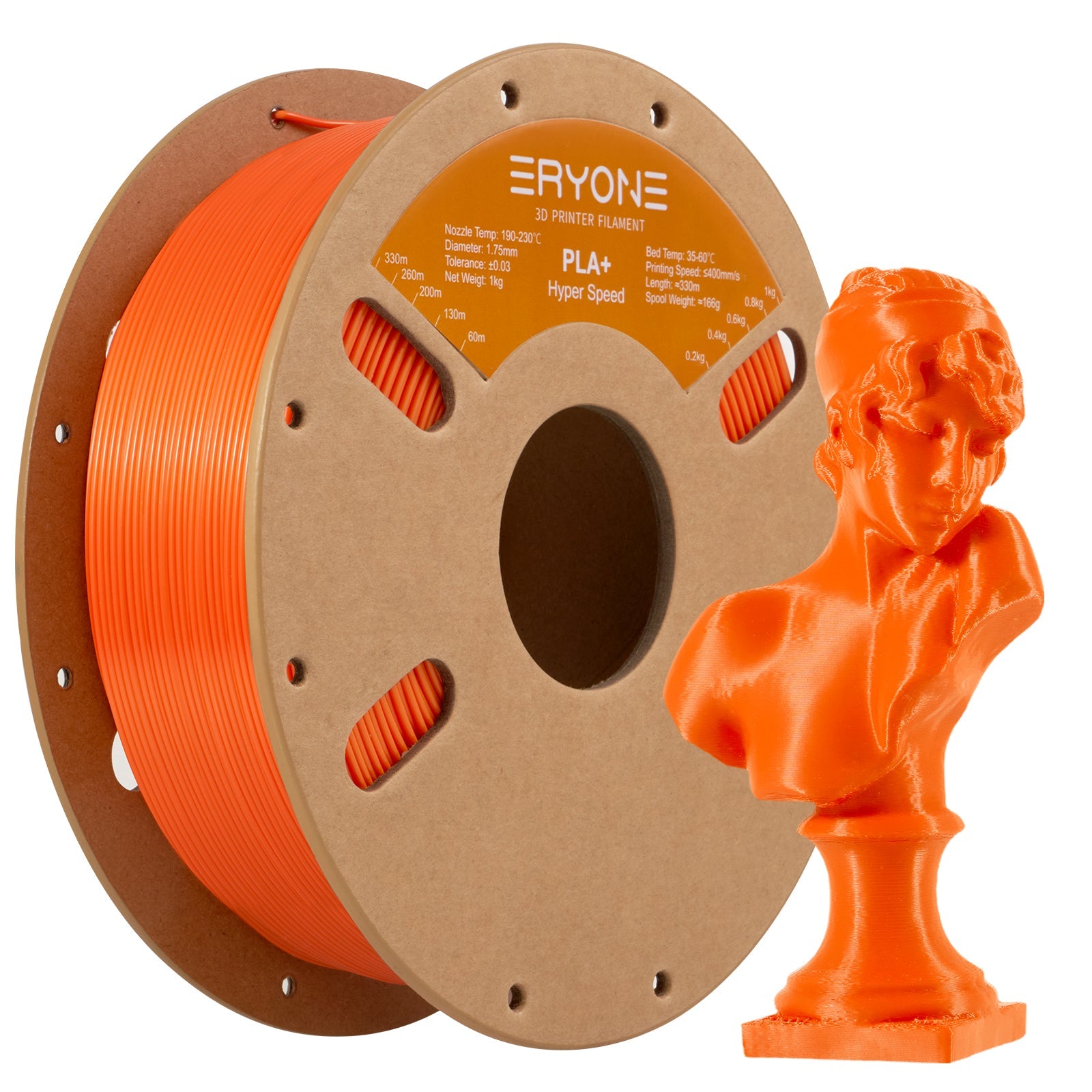 ERYONE High Speed PLA+ 3D Printer Filament, Dimensional Accuracy +/- 0.05 mm 1kg (2.2LBS)/Spool, 1.75mm