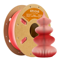 PLA opaco ad alta velocità bicolore Filamento - 1,75 mm±0,03 mm (1 kg) - High-speed matte gradient multi-color-Red Velvet (Red & White)
