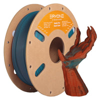PLA Matte Gradient Dual-Color Filament - 1.75mm±0.03mm (1kg) - Blue Green & Burnt Orange