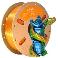 (Pre-sale)PLA All Series Filament，1kg (MOQ:20 Rolls,Mixable) - Triple-Color Silk-ORANGE&BLUE&GREEN