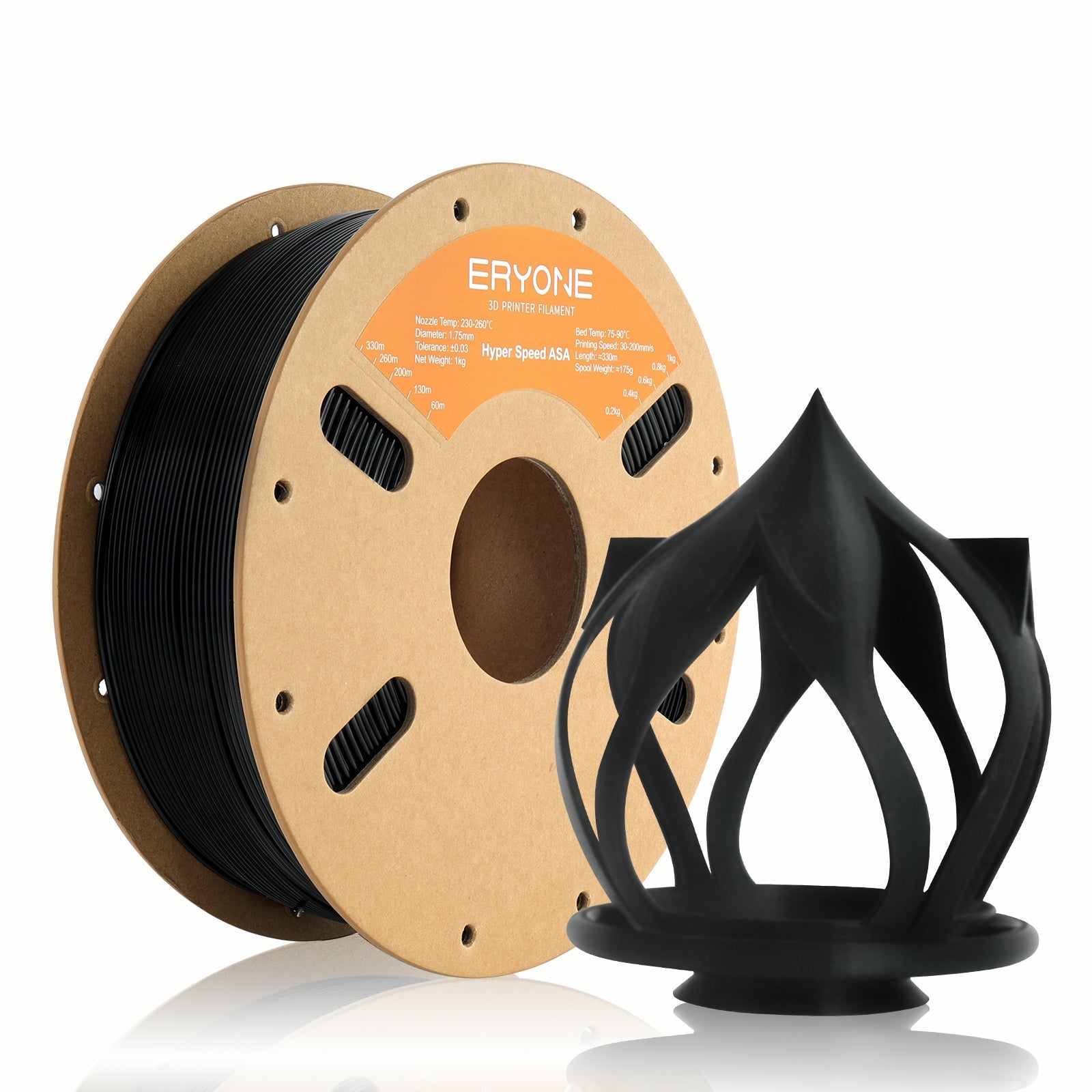 ERYONE High Speed ASA 3D Printer Filament 1.75mm, Dimensional Accuracy +/- 0.05 mm 1kg (2.2LBS)/Spool