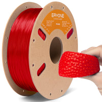 TPU 85A Flexible Filament - 1.75mm±0.03mm (1kg) - Transparent Red