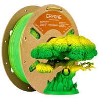 PLA Matte Gradient Dual-Color Filament - 1.75mm±0.03mm (1kg) - Gradient - Yellow & Green