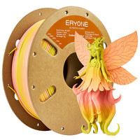PLA Matte Gradient Dual-Color Filament - 1.75mm±0.03mm (1kg) - Gradient - Pink & Yellow Green