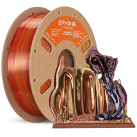 PLA Silk quadruplo ad alta velocità Filamento  - 1,75 mm±0,03 mm (1 kg) - Metallic Frenzy (Black & Dark Red & Banana Orange & Gold)