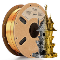 (Pre-sale)PLA All Series Filament，1kg (MOQ:20 Rolls,Mixable) - Silk Dual-Color-Black & Dark Gold