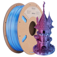 (Pre-sale)PLA All Series Filament，1kg (MOQ:20 Rolls,Mixable) - Silk Dual-Color-Rose Red & Light Blue