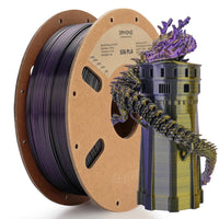 (Pre-sale)PLA All Series Filament，1kg (MOQ:20 Rolls,Mixable) - Triple-Color Silk-Black&Gold&Purple