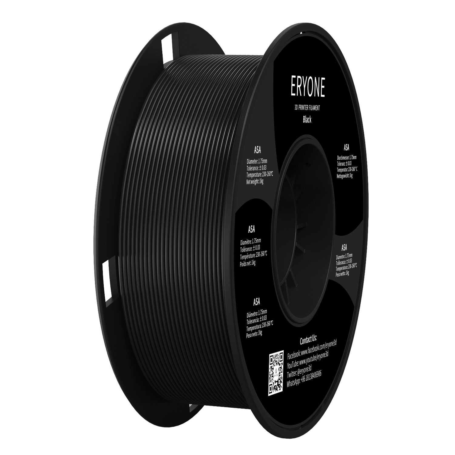ERYONE ASA 3D Printer Filament 1,75 mm, precisione dimensionale +/- 0,05 mm 1 kg (2,2 libbre)/piscina